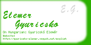 elemer gyuricsko business card