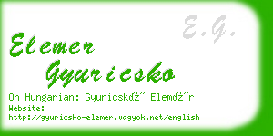 elemer gyuricsko business card